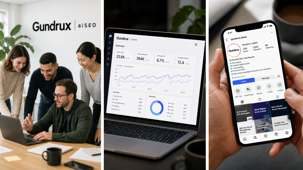 Gundrux brand growth strategy showing brand visibility in ChatGPT and Google AI Overview
