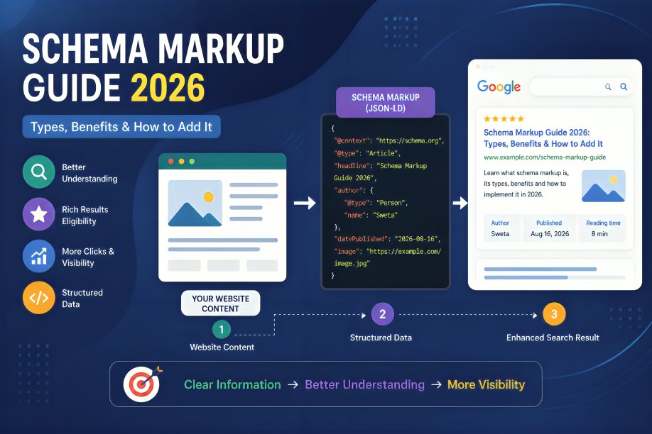 Schema Markup Guide: Types, Benefits & How to Add It in 2026