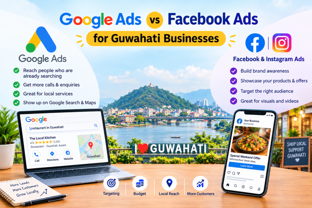 Google Ads vs Facebook Ads for Guwahati Businesses: Which Is Better?